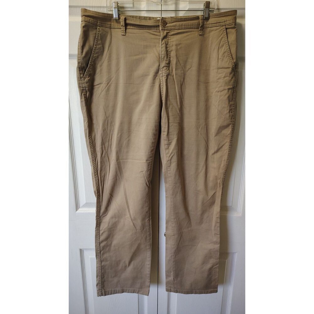 St. John's Bay Women's Straight Leg Khaki Chino Pants 18W